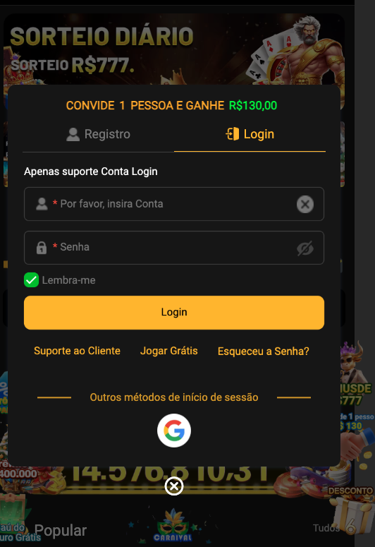 Aplicativo móvel BTBET5